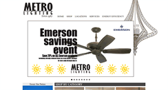 Desktop Screenshot of metrolightingcenters.com