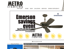 Tablet Screenshot of metrolightingcenters.com